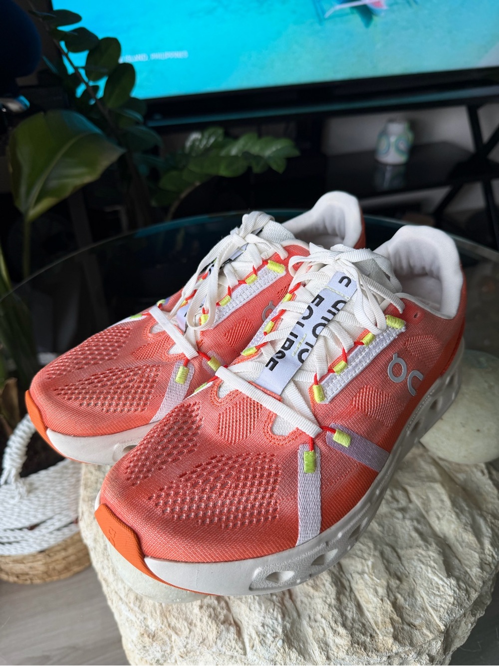 On Cloudsurfer Women’s US 11 Coral Orange CloudTec Phase Helion Running Shoes